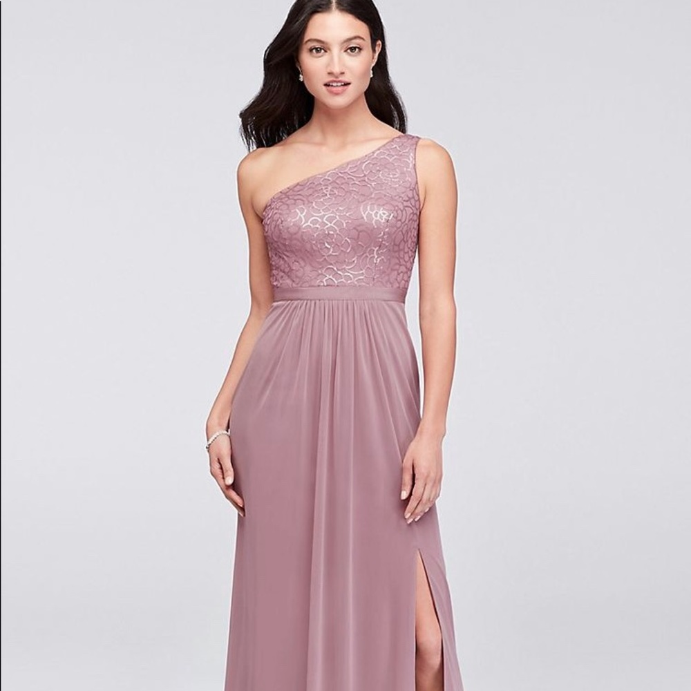 Dusty Rose dress from David’s Bridal